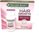 Nature's Bounty Hair Growth Supplement, 1 Per Day, Clinically Shown to Support Thicker, Fuller Hair, with Biotin, Silicon & Arginine, 90 Capsules