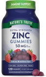 Nature's Truth Zinc Gummies for Adults | 50mg | 120 Count | Vegan, Non-GMO & Gluten Free Supplement | Mixed Berry Flavor