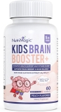 NutriMagic Kids Brain Booster+ AffronÂ® Saffron Extract, 2IN1 Cognitive Support & Multivitamin D3, B6, B12, Zinc Gummies Supplement, Supports Focus, Attention, Memory, Mood Balance - 60 Peach Gummies