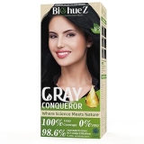 Permanent Hair Dye Gray Coverage Hair Dye PPD-Free Permanent Hair Color for Women 1B Obsidian Noir Black Natural Black