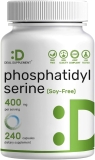 Phosphatidylserine Supplement, 400mg Serving, 240 Capsules â Soy Free Sunflower Lecithin Source