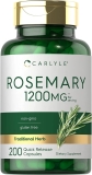 Rosemary Capsules 1200mg 200 Count Non GMO & Gluten Free by Carlyle