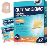 Step 1 Quit Smoking Patches, 21mg Stop Smoking Aids Patches, Helping Quit Patch, Easy & Effective Anti-Stickers, 30 Count Quit Smoking Stickers That Work with 2 Weeks, Anti-Stickers