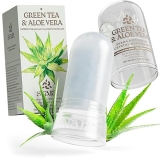 SVARA Natural Alum Crystal Deodorant Stick for Women & Men â Potassium Alum Stone for Odor Control,Non-Sticky Mineral Rock Design for Daily Freshness & Easy ApplicationâGreen Tea & Aloe Vera (2.82Oz)