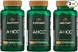 Swanson Maximum Strength AHCC Mushroom Extract Immune Support Supplement for Adults Seeking Natural Immune Defense - 500 mg (60 Vegan Capsules, 3 Pack)