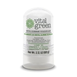 Vital Green Crystal Potassium Alum Deodorant - Unscented Mineral Deodorant For Men, Women And Athletes - 2.12oz / 60 g (1 Unit)