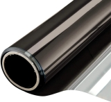 WPCTEV Window Film One Way Mirror Tint Vinyl Daytime Privacy Static Non-Adhesive Decorative Heat Control Anti UV Window Covering for Home and Office Black Silver 6 Mil 17.5 Inch x 6.5 Feet