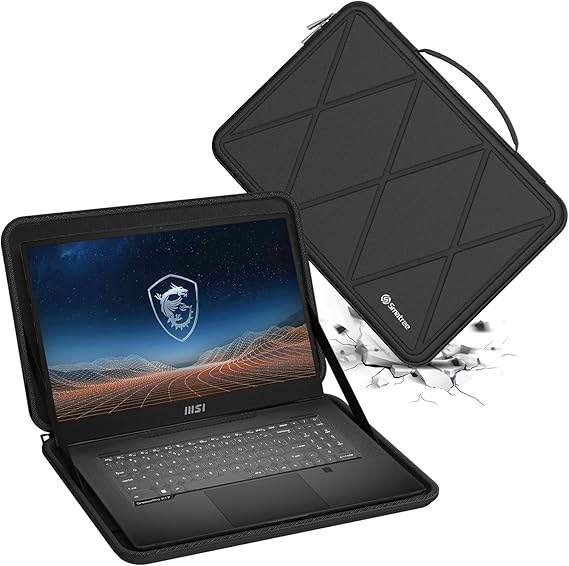 Smatree Hard EVA Protective Case Compatible for 16 inch DELL 16 Plus DB16250/DB16255/DB06250, for 16 inch DELL 16 Plus 2-in-1 Laptop, Waterproof and Anti-Shock Laptop Case Bag (X8283T)