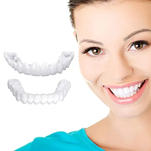 Snap On False Teethï¼Perfect Teeth Temporary Replacement Fake Veneers Kitï¼Cover The Imperfect Teeth,No Pain No Shot No Drilling,Fix Confident Smile