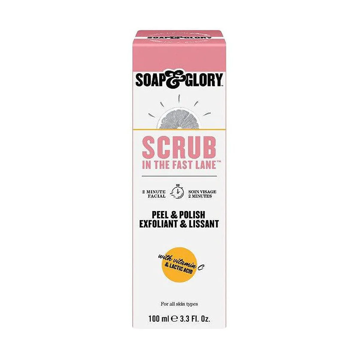 Soap & Glory Peel & Polish Two Minute Facial - Exfoliating Face Scrub with Vitamin C