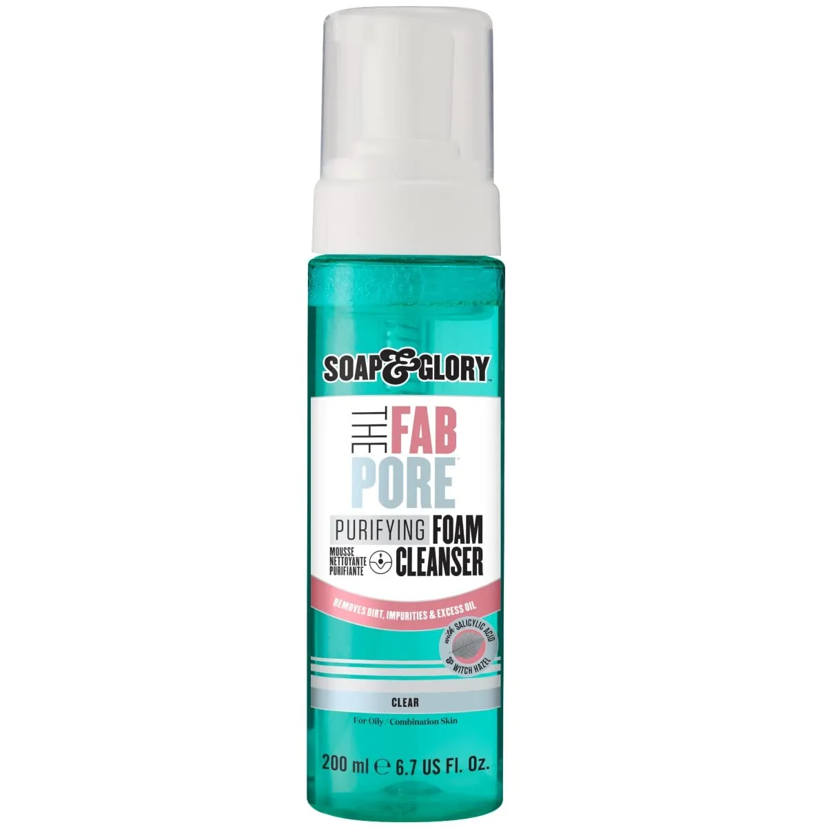 Soap & Glory The Fab Pore Purifying Foam Face Cleanser - Salicylic Acid & Witch Hazel Face Wash