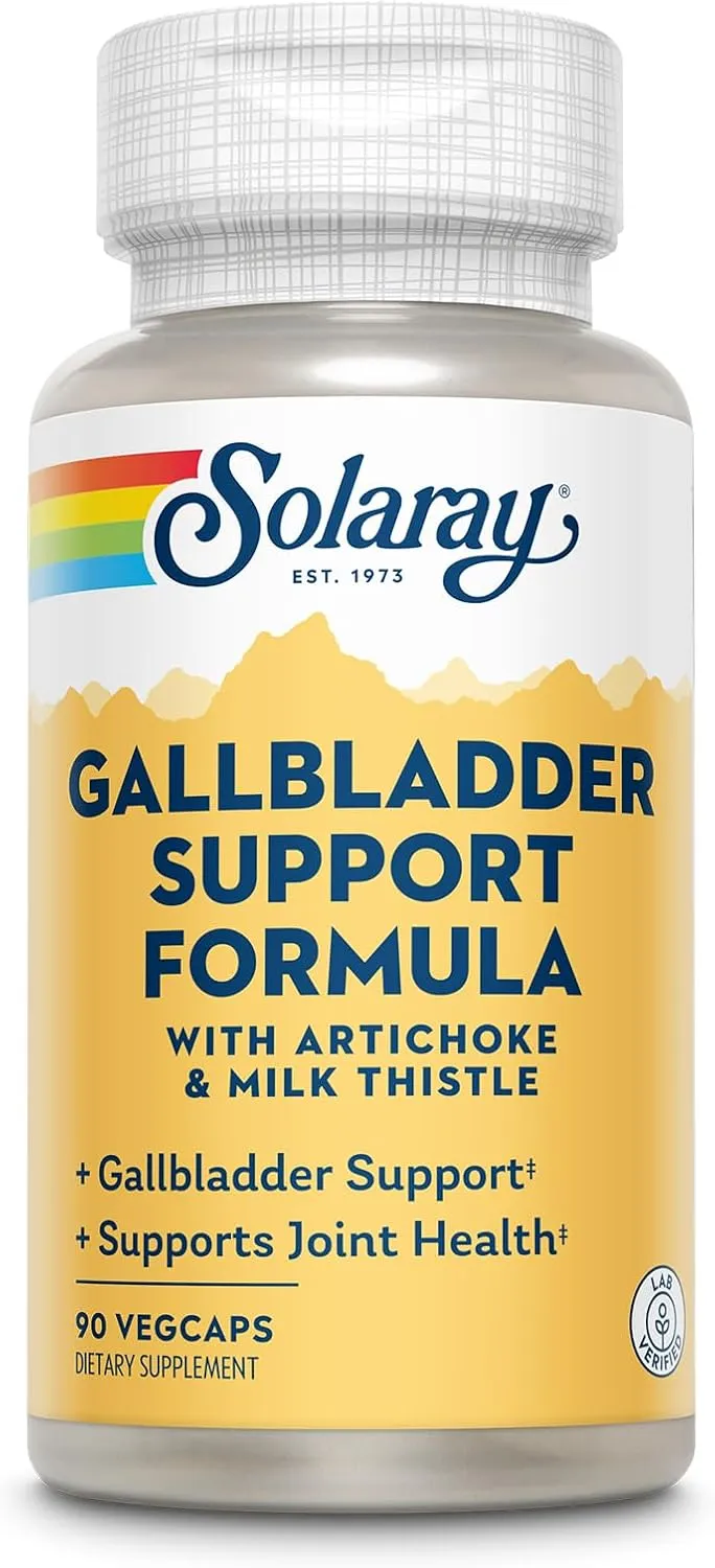 SOLARAY Gallbladder Support Formula | Healthy Gallbladder & Liver Support | 30 Servings | 90 VegCaps