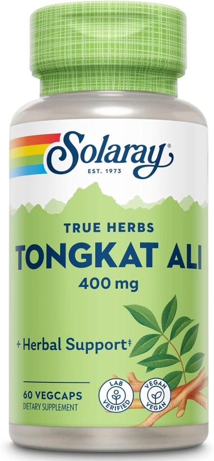 Solaray Tongkat Ali Root 400mg | Traditional Support for Healthy Male Libido, Energy & Performance | 60 VegCaps