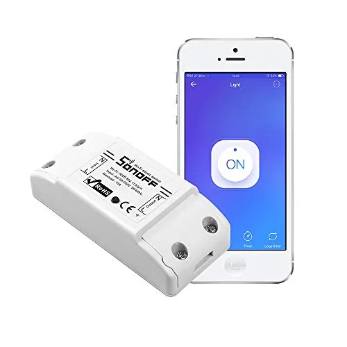 SONOFF Basic R2 10A Smart WiFi Wireless Light Switch, Universal DIY Module for Smart Home Automation Solution, Works with Amazon Alexa & Google Home Assistant, Works with IFTTT,  No Hub Required