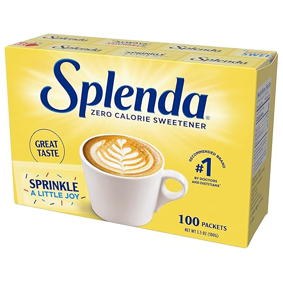 SPLENDA No Calorie Sweetener, 100 Count Single-Serve Packets (1 Pack)