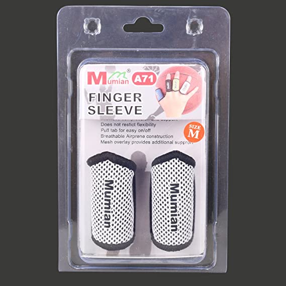 Sports Elastic Finger Sleeves Support Thumb Brace Protector Breathable Elastic Finger Tape for Basketball, Tennis,Baseball, Cycling, Volleyball, Badminton, Boating A71