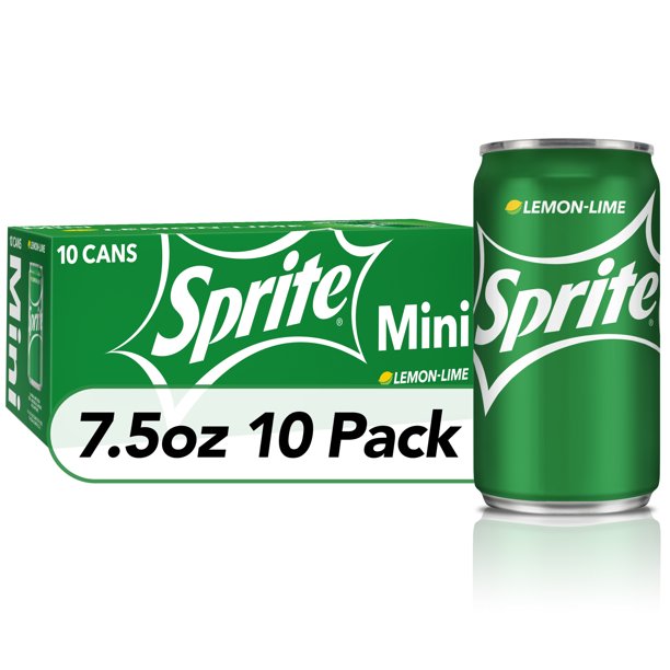 Sprite Caffeine-Free Lemon Lime Mini Soda Pop, 7.5 Fl Oz, 10 Pack Cans