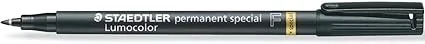 STAEDTLER Pack Of 3 Lumocolor Permanent Marker PensSpecial 319F Fine Tip - Black