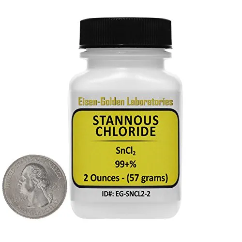 Stannous Chloride [SnCl2] 99+% ACS Grade Powder 2 Oz in a Space-Saver Bottle USA