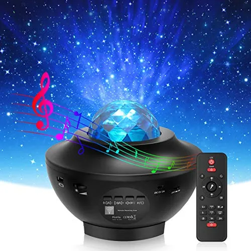 Star Projector & Night Light, Torjim 2 in 1 Ocean Wave Night Light Projector with Remote Control & Auto-Off Timer, Galaxy Projector with LED Nebula Cloud with Bluetooth Speaker for Kids Bedroom