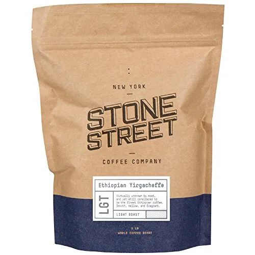 Stone Street Coffee Ethiopian Yirgacheffe Fresh Roasted Coffee, 1 lb Whole Bean, Light Roast