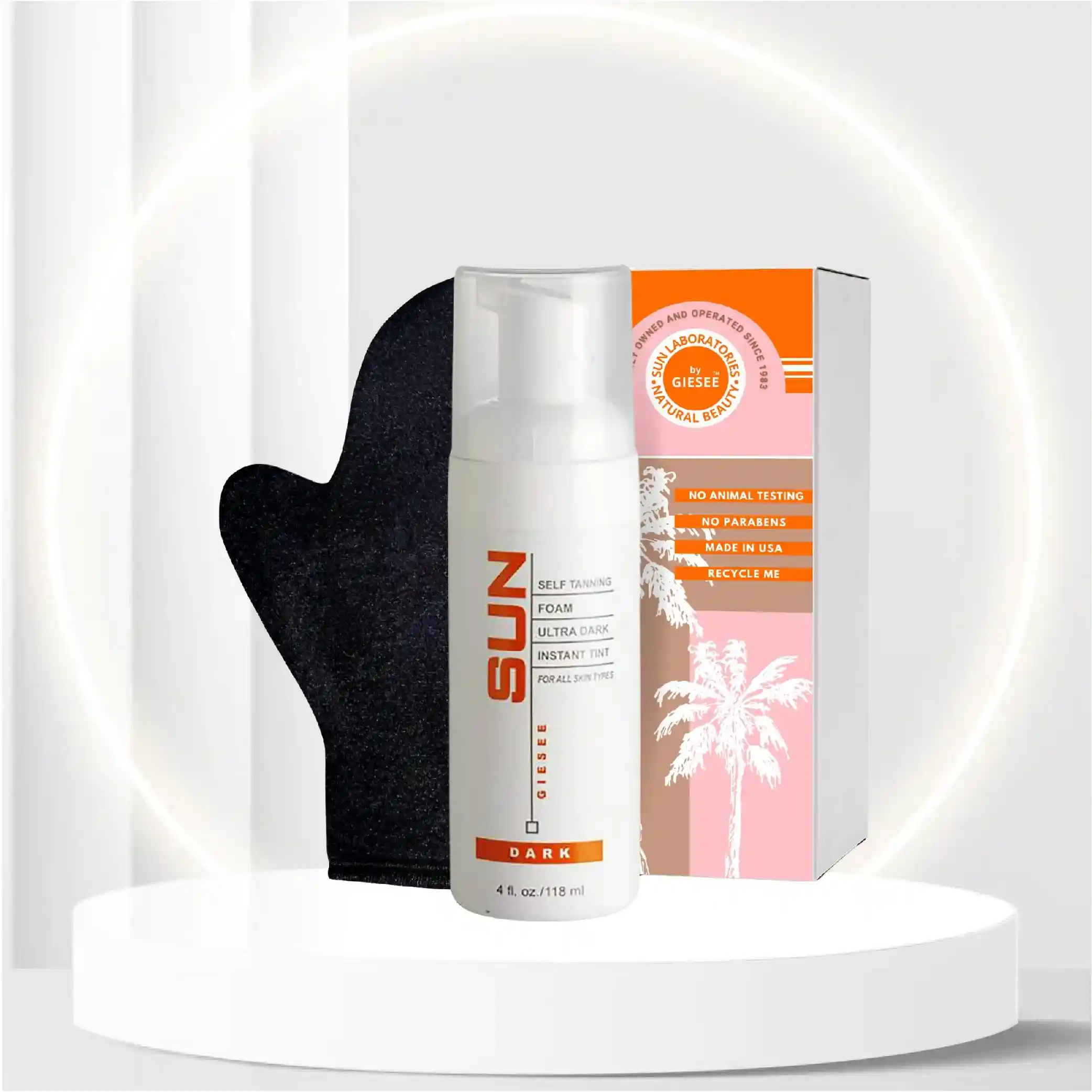 Sun Labs Self-Tanning Foam and Application Mitt for Golden Skin - 1 4 oz. Bottle + Mitt