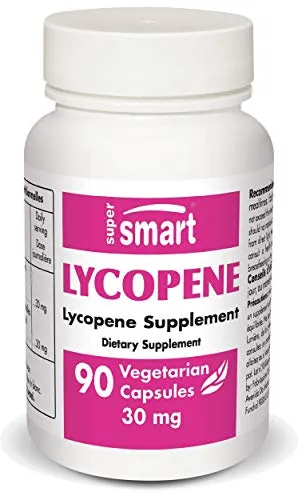 Supersmart - Lycopene 30 mg Per Serving (Lyc-O-Matoï¿½) - Extract of Tomato Lycopene Standardized to 10% Lycopene - Raises Lycopene Levels in Blood - Prostate Health | Non-GMO & Gluten Free - 90 Softgels