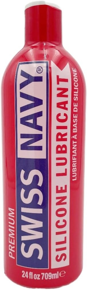 Swiss Navy Premium Silicone Based Lubricant, 24 Ounce Personal Lube Sex Gel for Men Women & Couples, Condom & Latex Safe Hypoallergenic Unscented Zero Residue Lubrication, Works Underwater