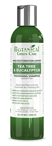 Tea Tree & Eucalyptus Sulfate-Free Caffeine SHAMPOO, Alopecia Prevention and DHT Blocker. Anti-Hair Loss/Hair Growth Shampoo. Doctor Developed