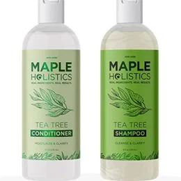 Tea Tree Shampoo and Conditioner Set - Sulfate Free Shampoo and Conditioner for Dry Damaged Hair and Scalp Care - Pure Tea Tree Oil Shampoo and Conditioner Set for Dry Scalp Care for Women and Men