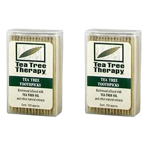 Tea Tree Therapy - Tea Tree & Menthol Toothpicks (100 Count) (2-Pack)