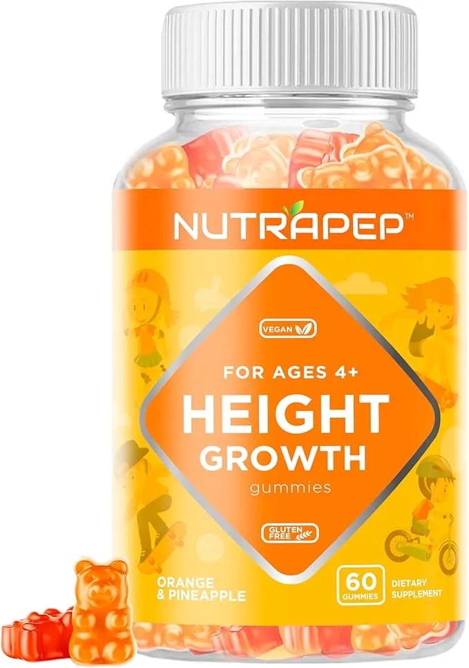 Teens Height Growth Supplement Gummies - Kids Grow Taller Natural Height Increaser Multivitamin - with Calcium Vitamin D3 K2 Zinc L-Arginine L-Glutamine L-Ornithine for Boys Girls