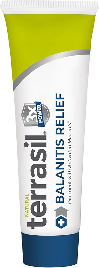 terrasil Balanitis Relief - Balanitis Treatment for Men, Natural Soothing Foreskin Ointment for Relief from Symptoms of Irritation, Itch, and Inflammation. Dermatologist Tested (1oz)