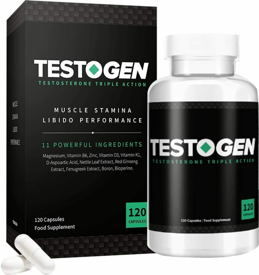 Testogen Testosterone Booster for Men - Natural Male Vitality Supplement to Comb