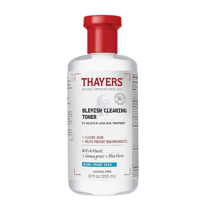 Thayers Blemish Clearing Salicylic Acid Toner, Acne Treatment Face Toner
