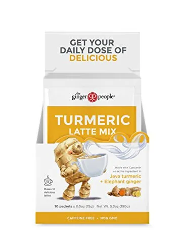 The Ginger People Turmeric Latte Mix-10 Sachets, Ginger 5 Ounce