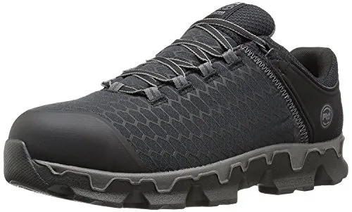 Timberland PRO Men's Powertrain Sport Alloy Safety Toe Electrical Hazard Athletic Work Shoe, Black Synthetic, 10.5 Wide
