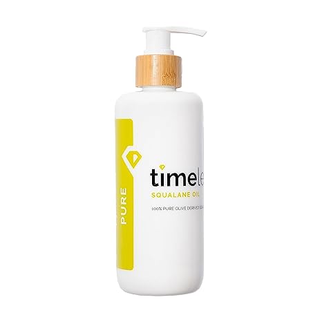 Timeless Skin Care Squalane Oil 100% Pure - Plant-Based Face Oil - Fragrance-Free - For Dry Skin - Moisturizing - 8 oz
