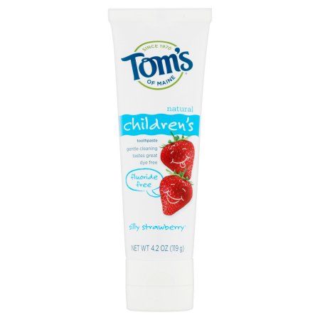 Tom's of Maine Silly Strawberry Fluoride-Free Natural Toothpaste 4.2 oz Paste