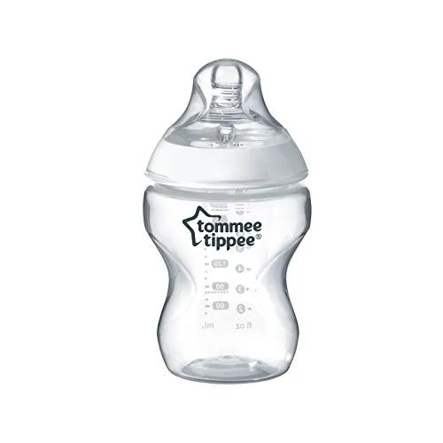 Tommee Tippee Closer to Nature Baby Bottle, Anti-Colic, Breast-like Nipple, BPA-Free - Slow Flow, 9 Ounce (1 Count)