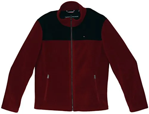 Tommy Hilfiger Mens Full Zip Jacket Large Red / Black