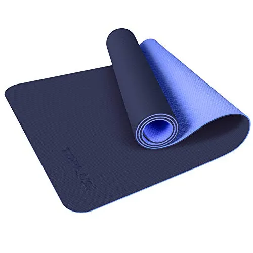 TOPLUS Yoga Mat - Upgraded Yoga Mat Eco Friendly Non-Slip Exercise & Fitness Mat with Carrying Strap, Workout Mat for All Type of Yoga, Pilates(1/4 inch-1/8 inch)