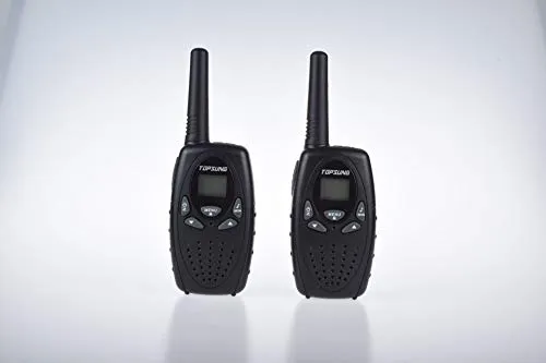 Topsung Walkie Talkies for Kids/Adults, FRS Two Way Radios Long Range, Walky Talky for Camping (Black)