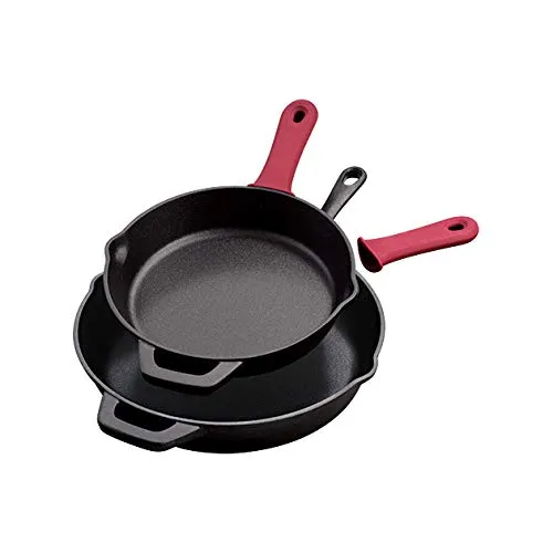 Tramontina 2-Piece Cast Iron Skillets Black, 80131/654DS