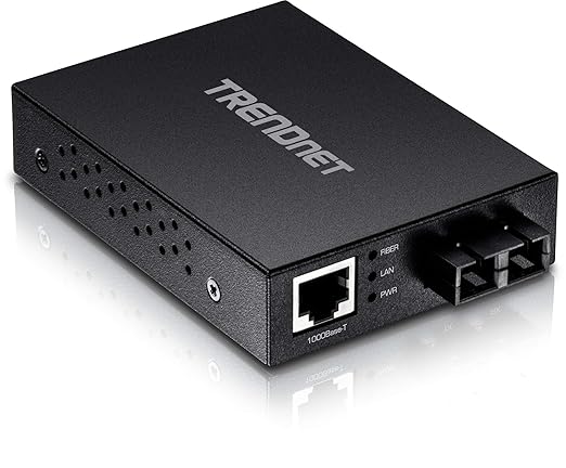 TRENDnet 1000Base-T to 1000Base-SX Multi-Mode SC Fiber Converter, up to 550M (1800 ft.), 2 Gbps Switching Capacity, TFC-GMSC
