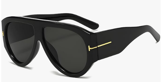 Trendy Oversized Aviator Sunglasses for Women Men Square Thick Frame Large Sun Glasses UV400 Protection