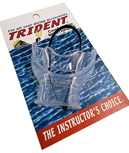 Trident Comfort Bite Mouth Piece with Roof of Mouth Bridge and Rolled Edges (Clear)