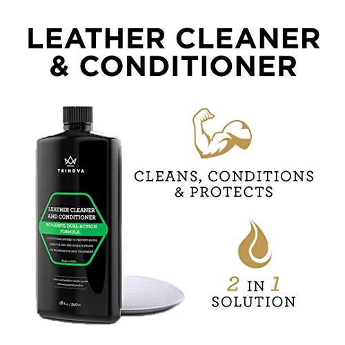 TriNova Leather Conditioner and Cleaner, 18 oz / 540 ml