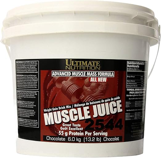 Ultimate Nutrition Muscle Juice, Weight Gain Drink Mix - Mass Gainer Workout Powder for Men & Women - Supplement for Lean Muscle Growth & Immune Support with 55g Protein - Chocolate, 13.2lb