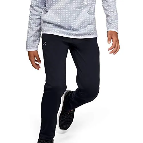 Under Armour Boys Fleece Pants, Black (001)/Steel, Youth Large